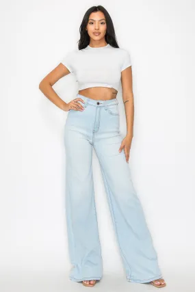 40680 High Rise Wide Leg Jeans