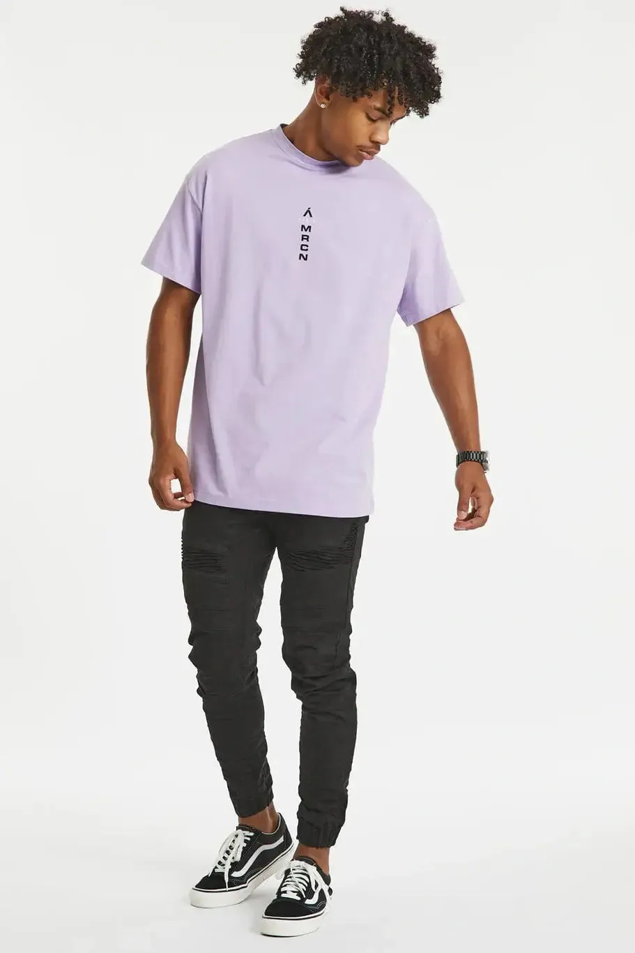 Americain take five oversized tee - lilac