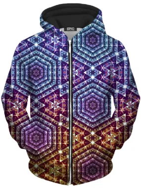 Cracked Mind Sunset Unisex Zip-Up Hoodie