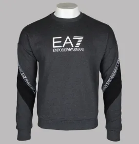 EA7 Athletic Colour Block Taping Sweatshirt Dark Grey