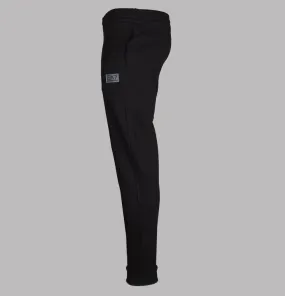 EA7 Rubber Logo Joggers Black