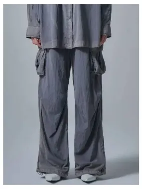 Garment Dying Cargo Pants Gray Domestic Product