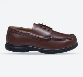 Mens Wide Fit Tredd Well Dean Shoes Brown Boat Shoes