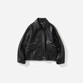 MK3 VEGAN LEATHER JACKET - BLACK