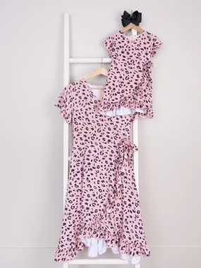 Mom & Me Leopard Ruffle Bow Dress