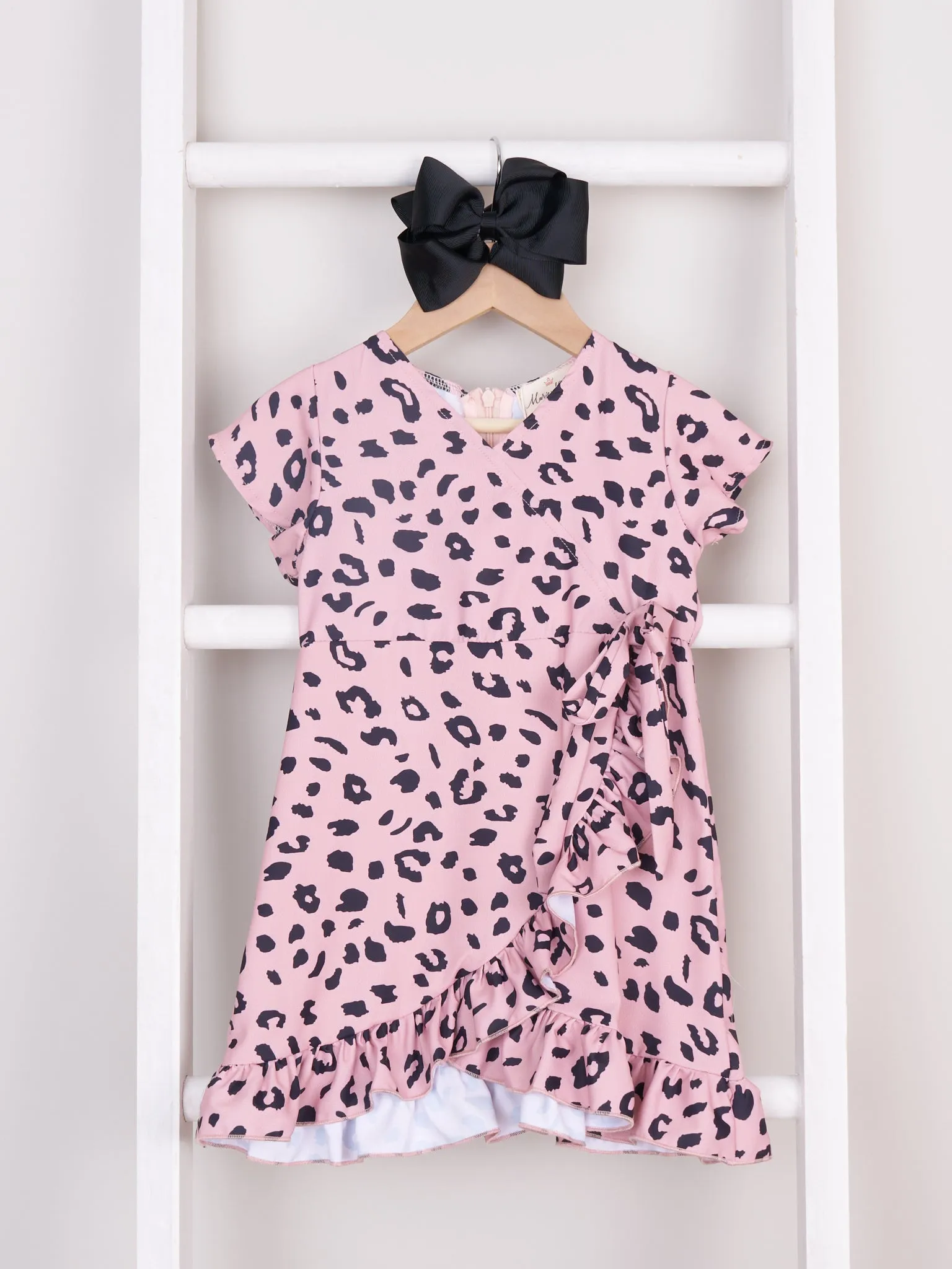 Mom & Me Leopard Ruffle Bow Dress