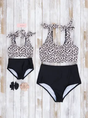 Mom & Me Leopard Two-Piece Swimsuit