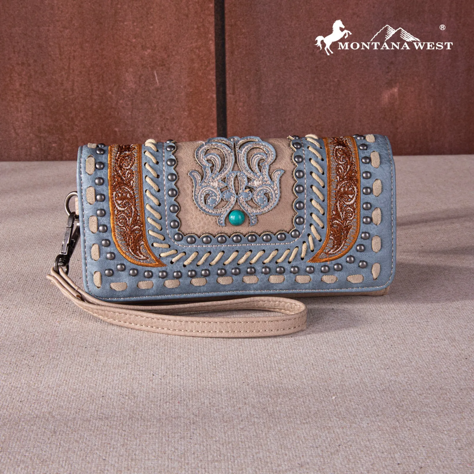 MW1256-W002 Montana West Embroidered Collection Wallet