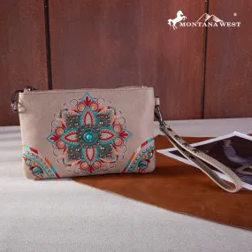 MW1258-181 Montana West  Embroidered Tribal Mandala Collection Clutch/Crossbody