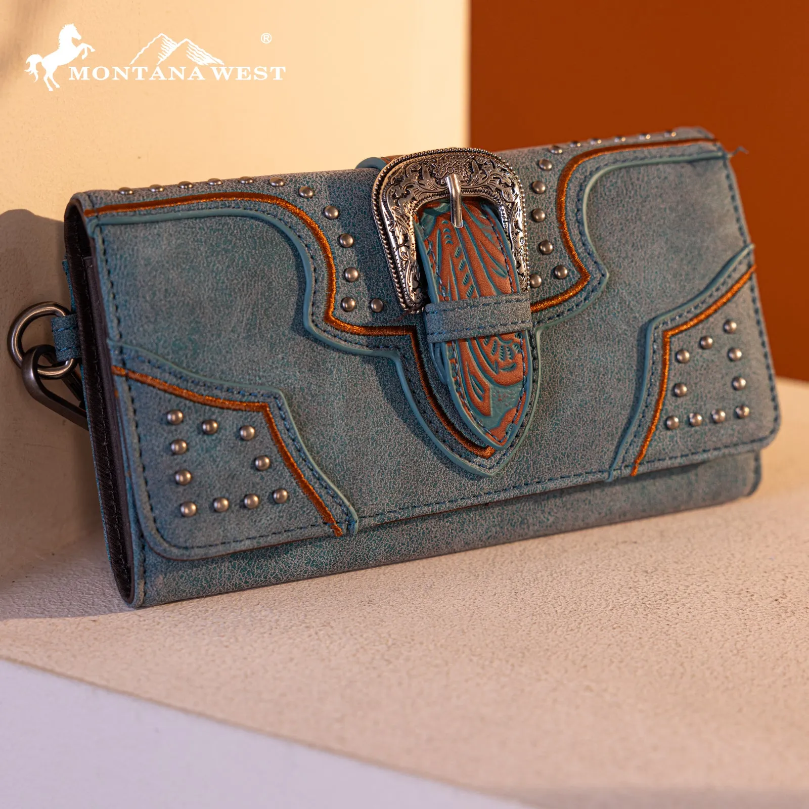 MW1282-W018 Montana West Buckle Collection Wallet