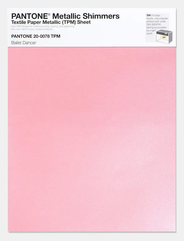 Pantone Metallic Shimmers Textile Paper Metallic Sheet 20-0078 Ballet Dancer