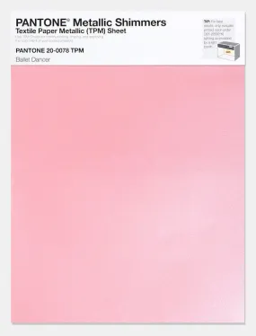 Pantone Metallic Shimmers Textile Paper Metallic Sheet 20-0078 Ballet Dancer