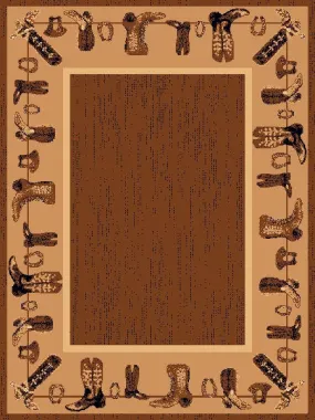 "Cowboy Boots" Western Area Rug - 4 x 5