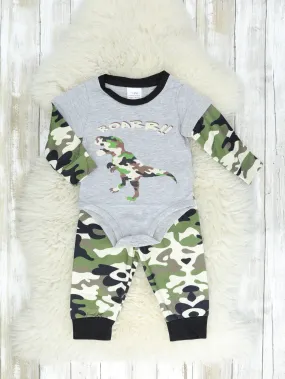 Roar Camo Dinosaur Jogger Outfit