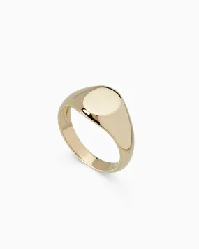 Signature Petite Signet Ring | Yellow Gold