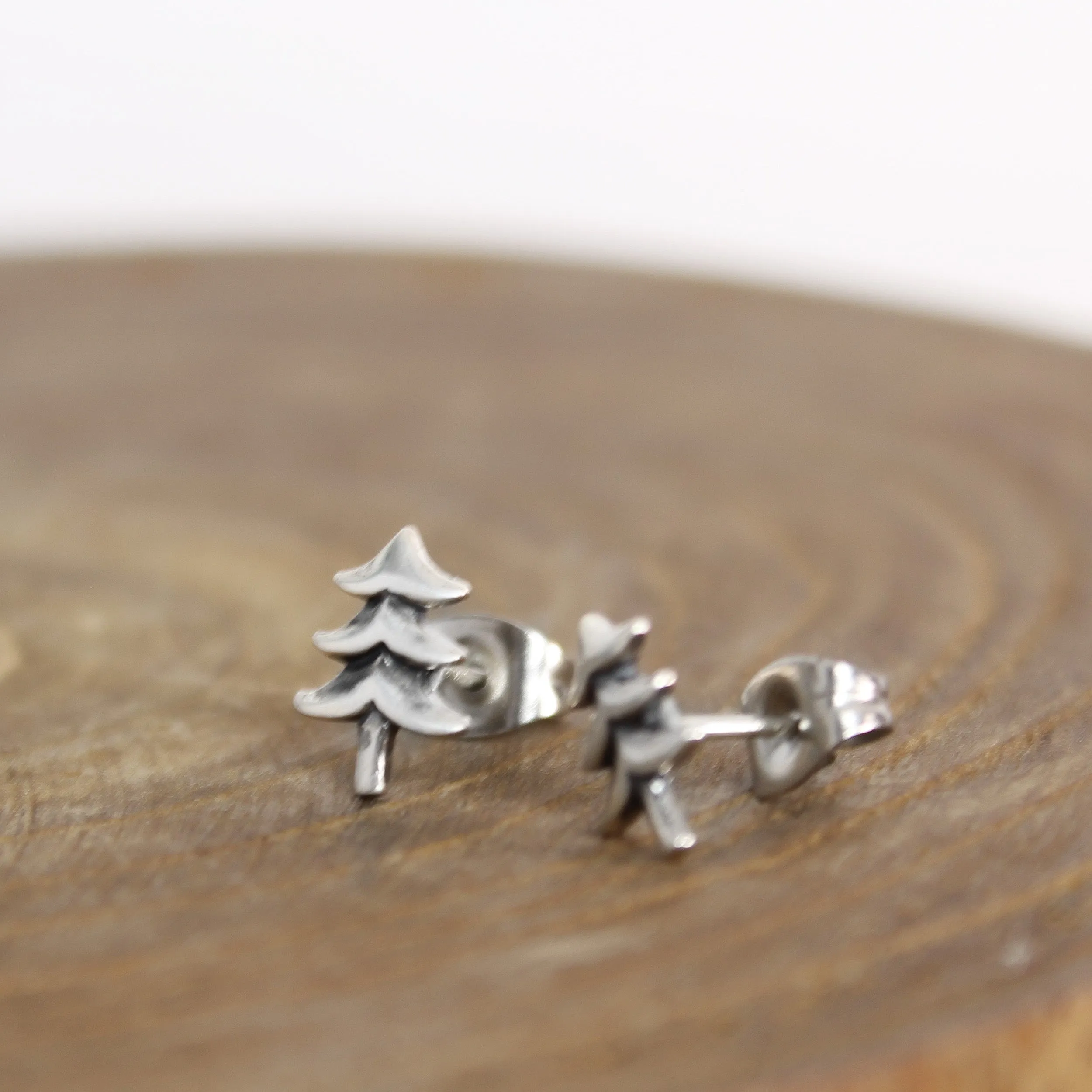 Silver Tree Earrings