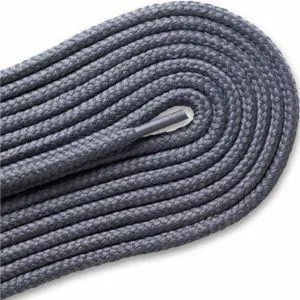 Thick Round Athletic Laces - Gray (2 Pair Pack) Shoelaces