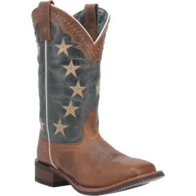 WOMENS LAREDO 11" TAN/DENIM W/ STUDS AND STARS: 5897